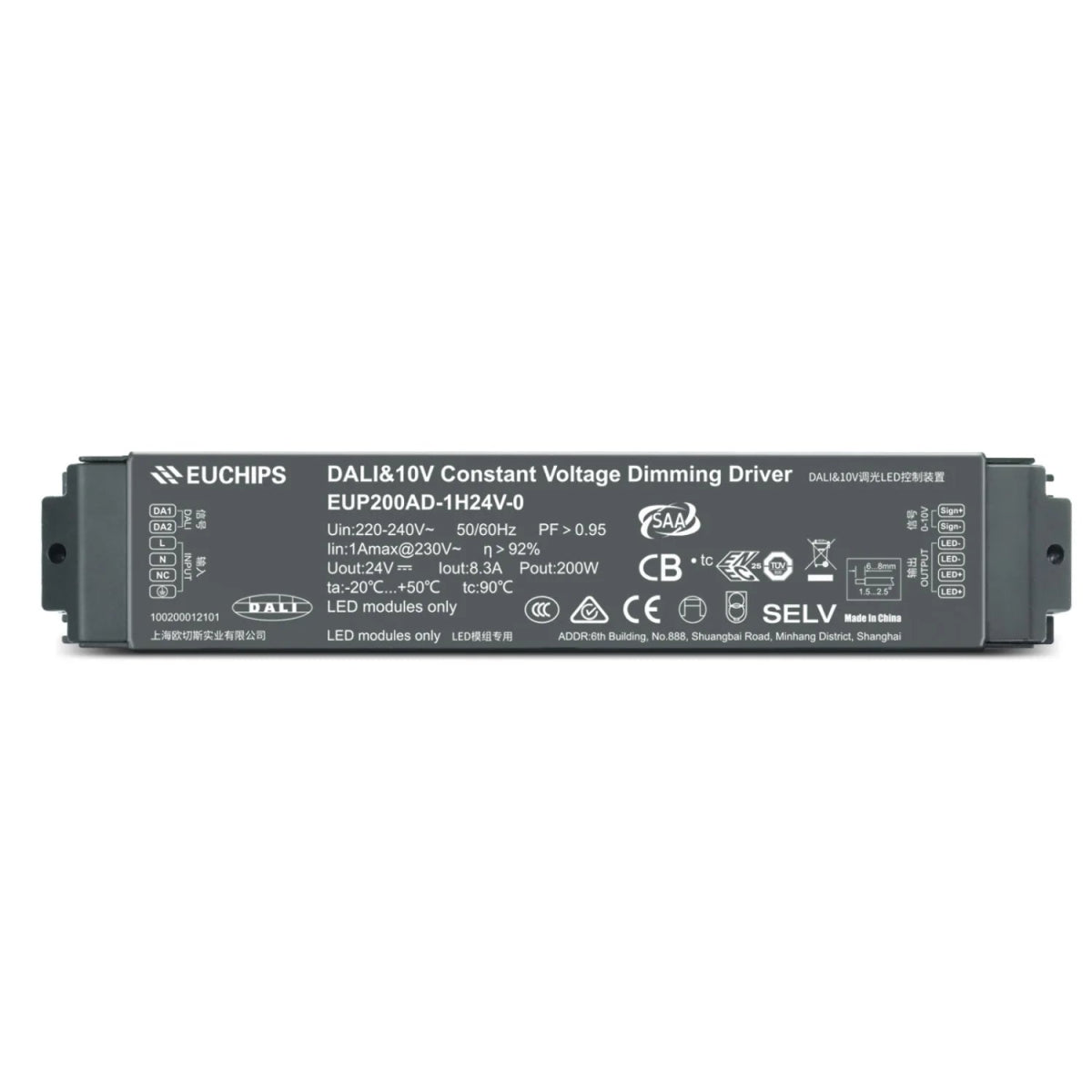 Buy DALI 0/1-10V Constant Voltage Dimming Driver 24V 200W (EUP200AD-1H24V) - Best from Ultralight