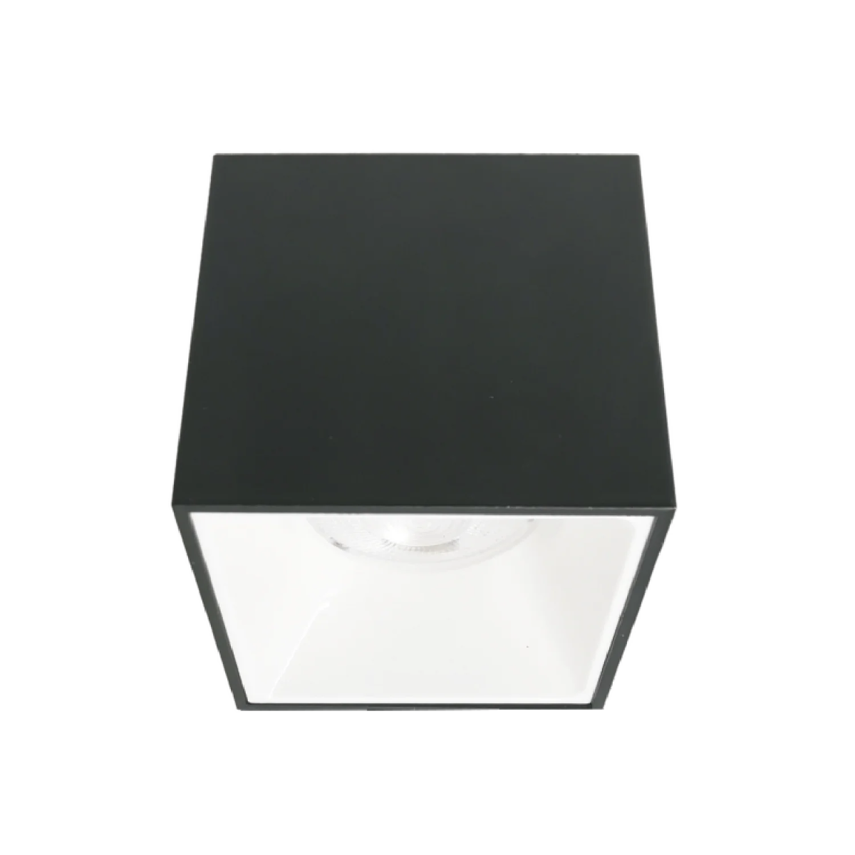 Surface-mounted square LED light with a 25° beam angle, made from high-quality aluminum.