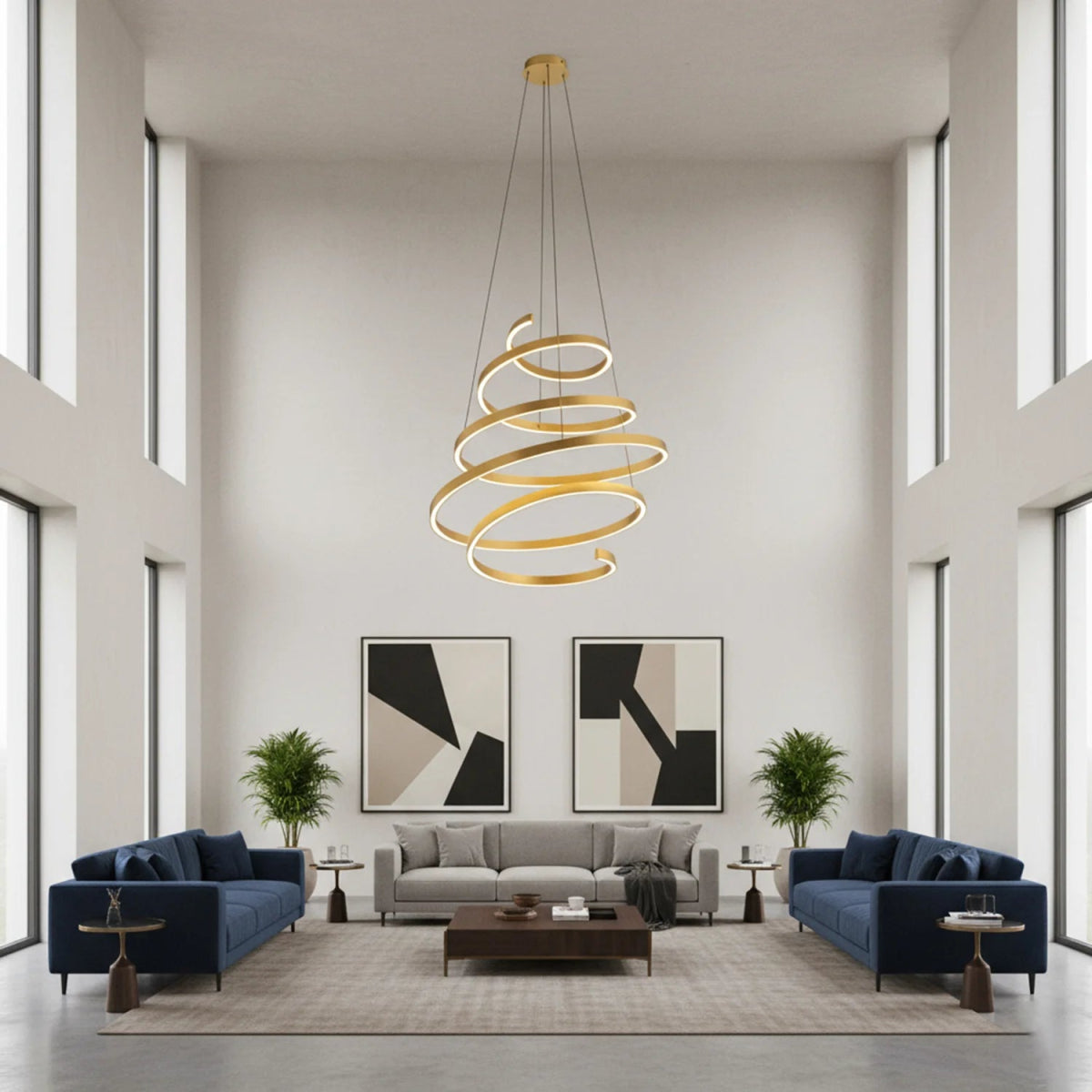 Serpentine Pendant Light - Extendable Height (BR8514)