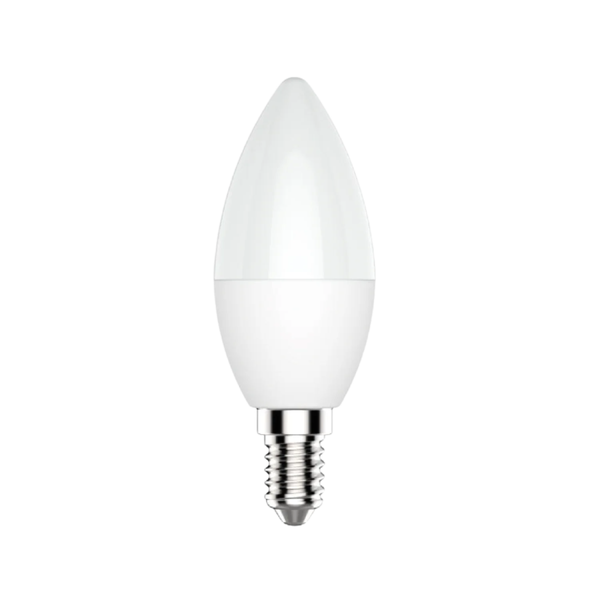 White LED candle bulb on a white background