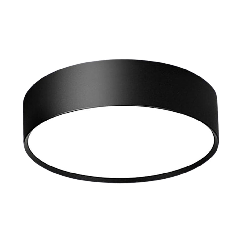 Black ceiling light fixture on a white background