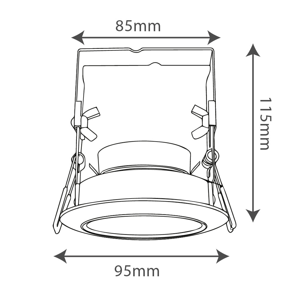 Buy Ultralight GU10 Downlight Frame 8.5 Cm (BA106) – Elegant Indoor Lighting Fixture - Best from Ultralight
