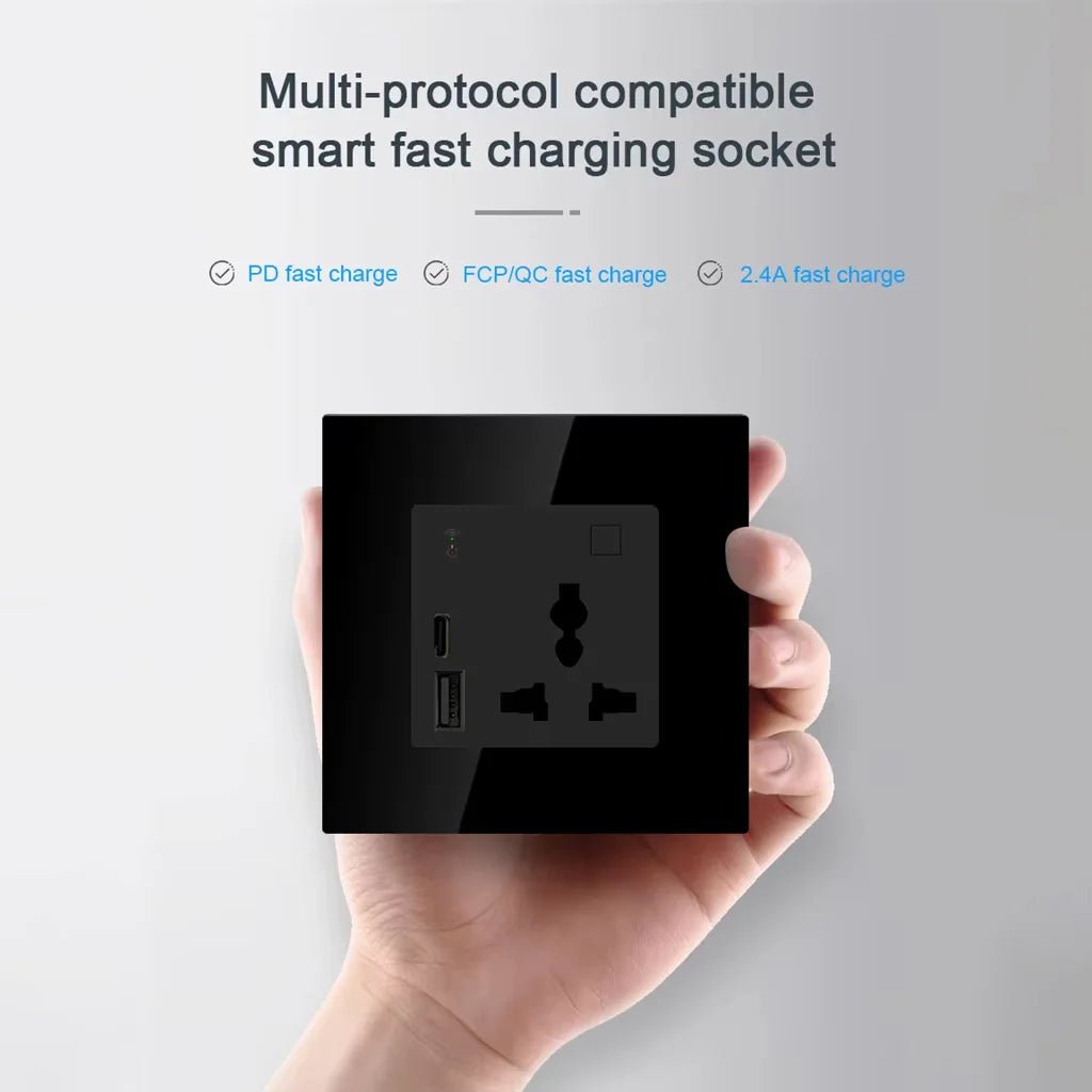 10A Smart Socket & USB A & Type C Socket (L8-HOC)