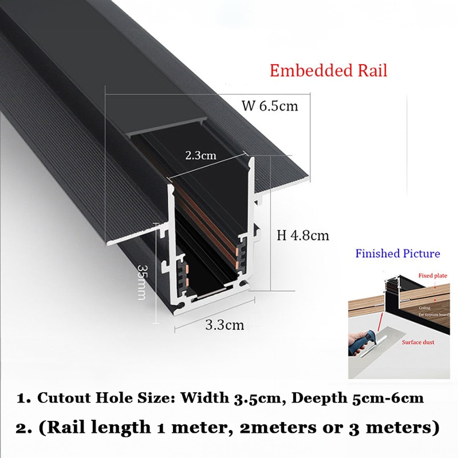 Magnetic Track Light 35mm - OSRAM LED CHIPS (BT-Family)