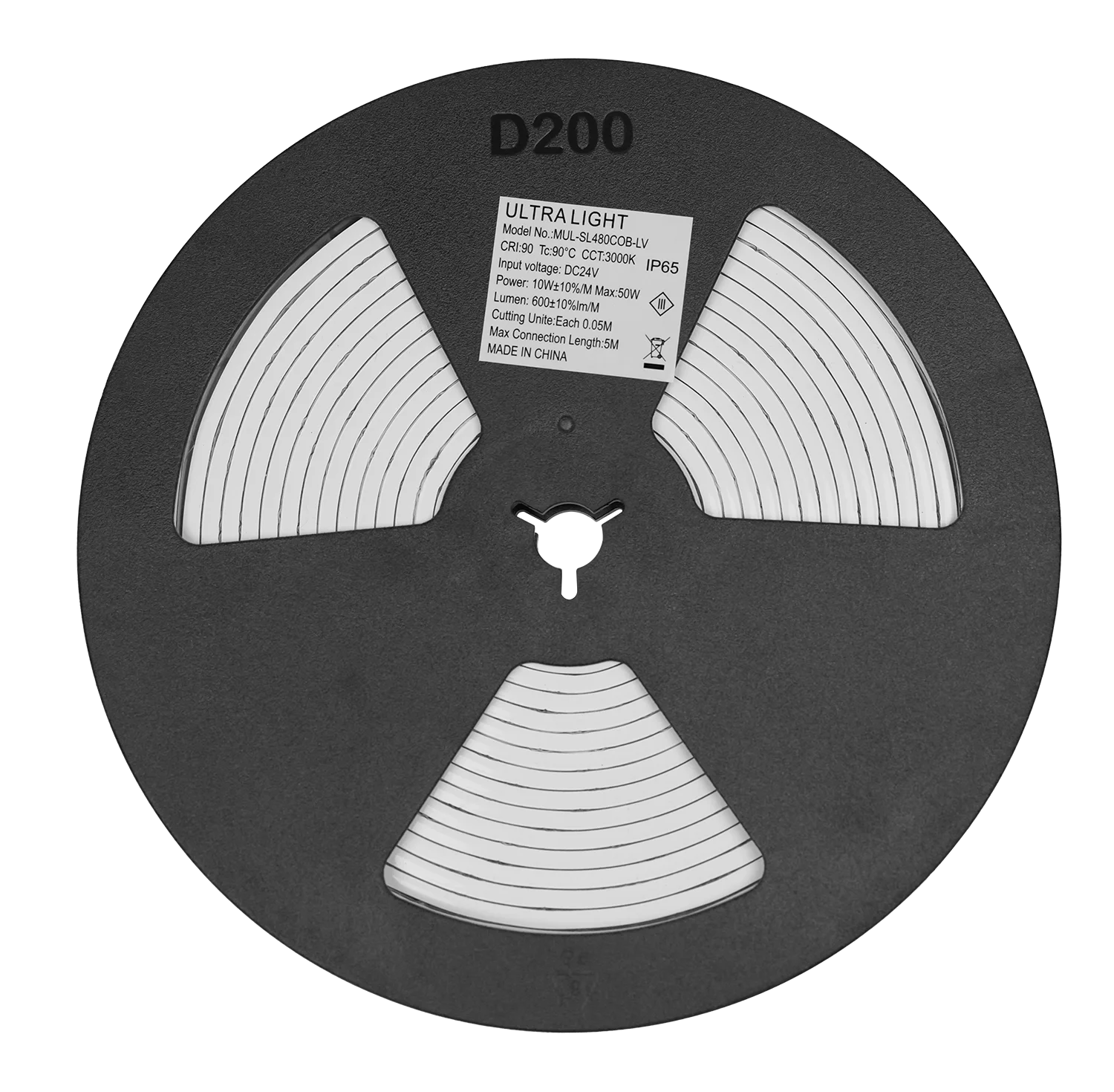 شريط ليد 5 متر COB مقاوم للماء IP65 من الترالايت – إضاءة احترافية خارجية (COB-480P)
