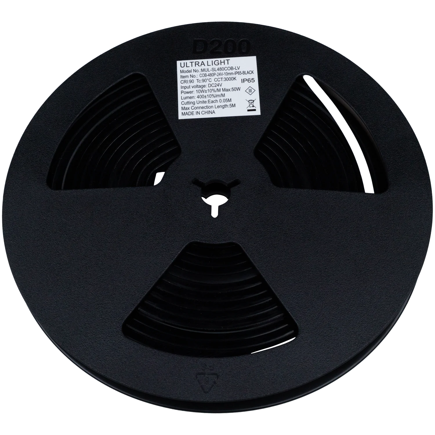 شريط ليد 5 متر COB مقاوم للماء IP65 من الترالايت – إضاءة احترافية خارجية (COB-480P)