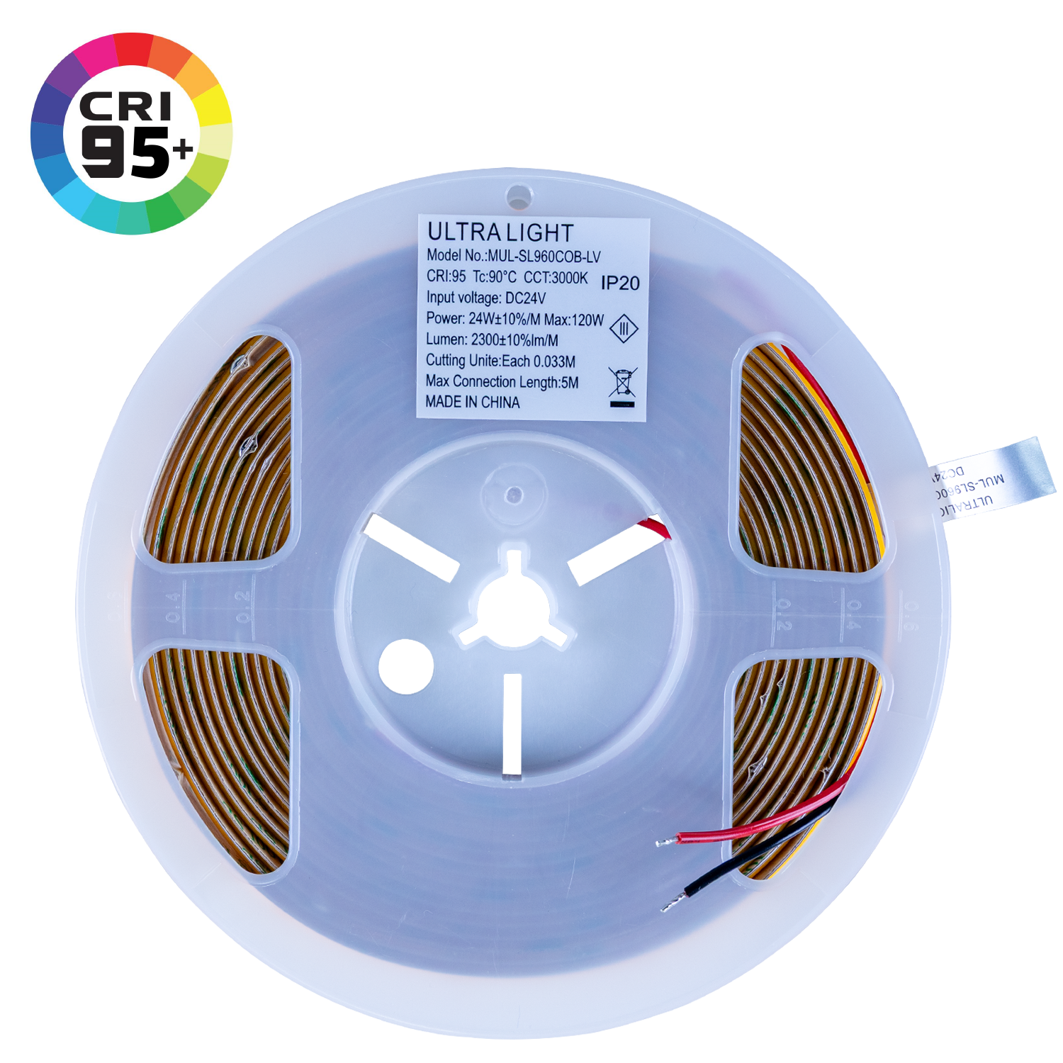 شريط إضاءة ليد مزدوج الترالايت COB 24W ، عالي الكفاءة ,5 أمتار (COB-960p)