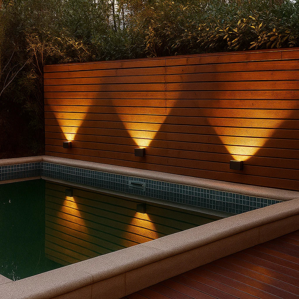 مصباح حائط ليد قدرة 15 واط (H1391) – ضد الماء IP65، بإضاءة دافئة وتقنية Cree LEDs ,مناسب للحدائق و الأماكن المائية