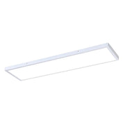 Rectangular white LED ceiling light on a white background