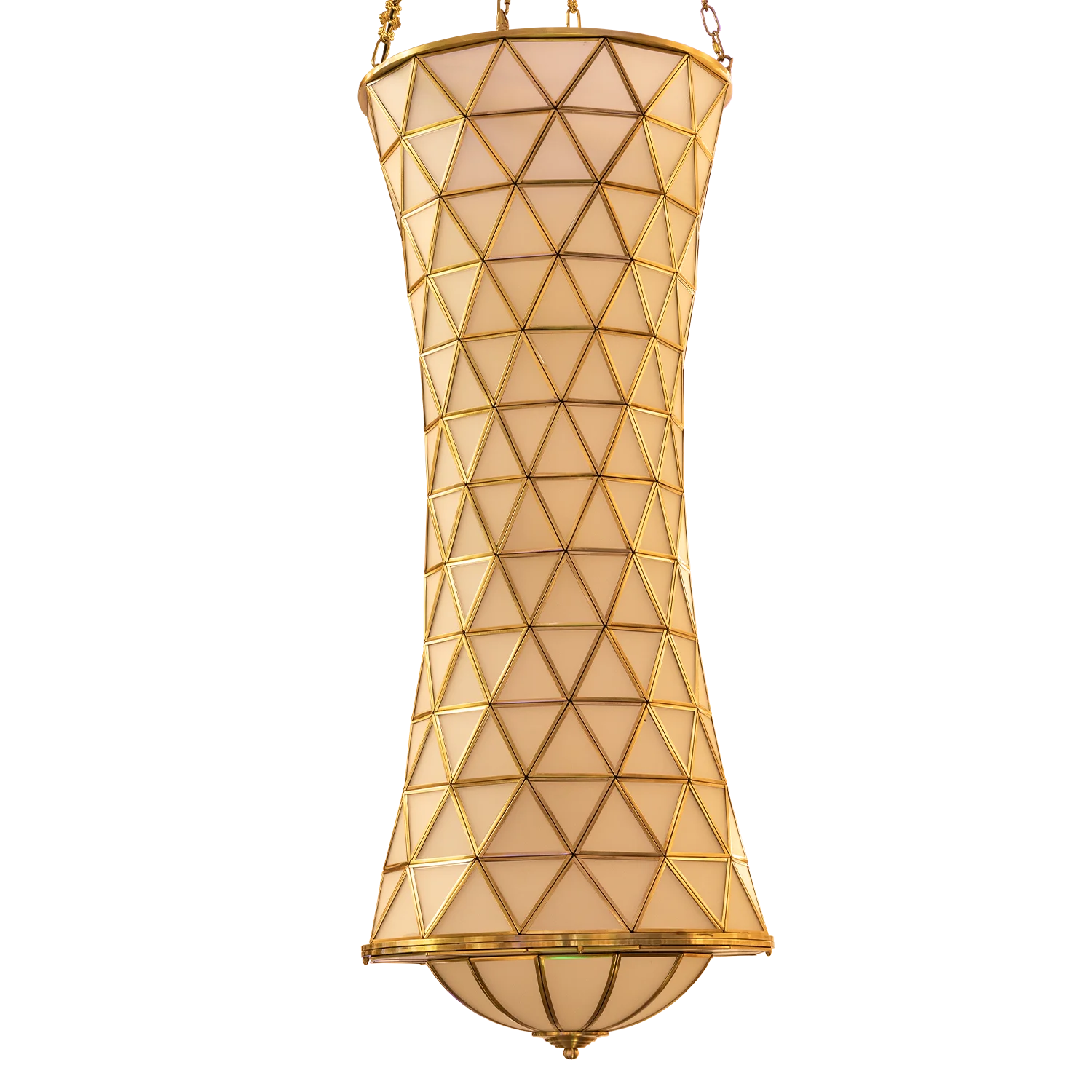 ثريا نحاسية فاخرة بتصميم هندسي أنيق من الترا لايت 9 لمبات E14 (P3452-500)