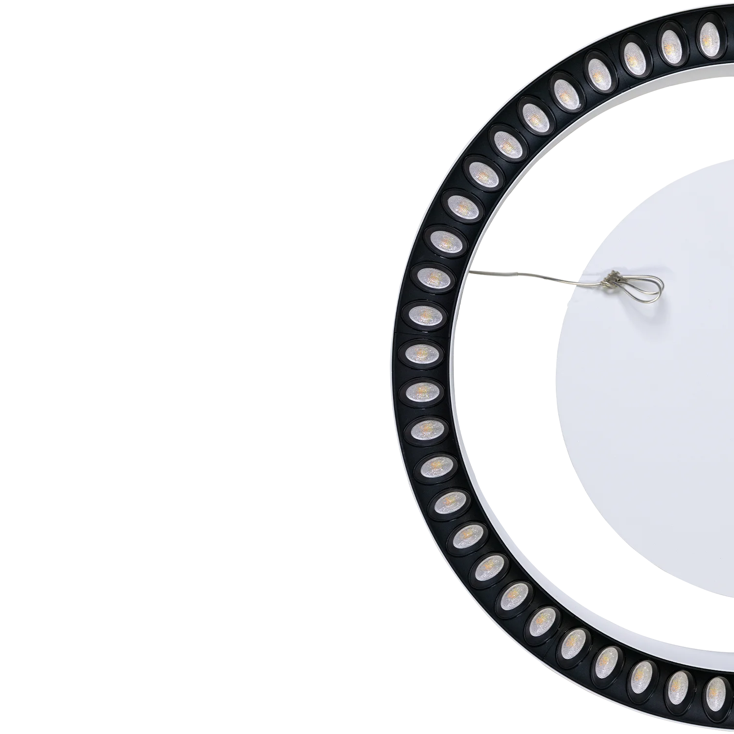 مصباح معلق 60 واط، إضاءة حلقية معلقة بثلاثة ألوان، ومستشعر وتحكم في التعتيم (BR4859)