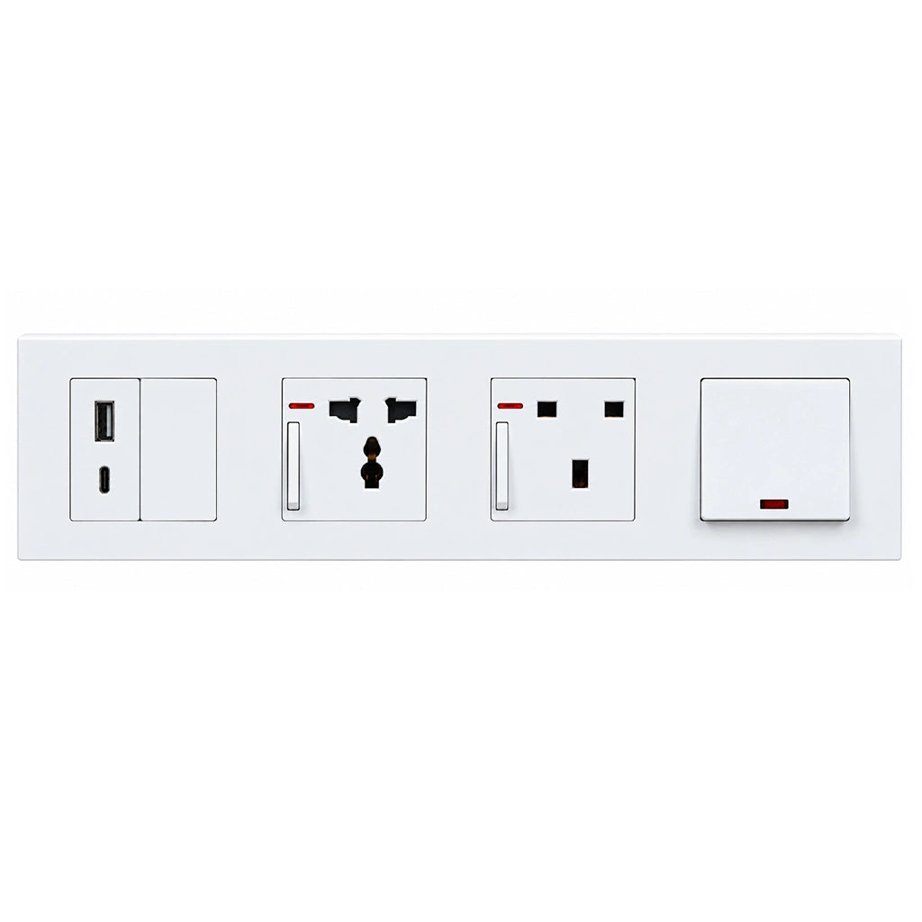 6 Dune Modular Wall Switch & Socket Set – USB & Type-C (F-45A) – 7