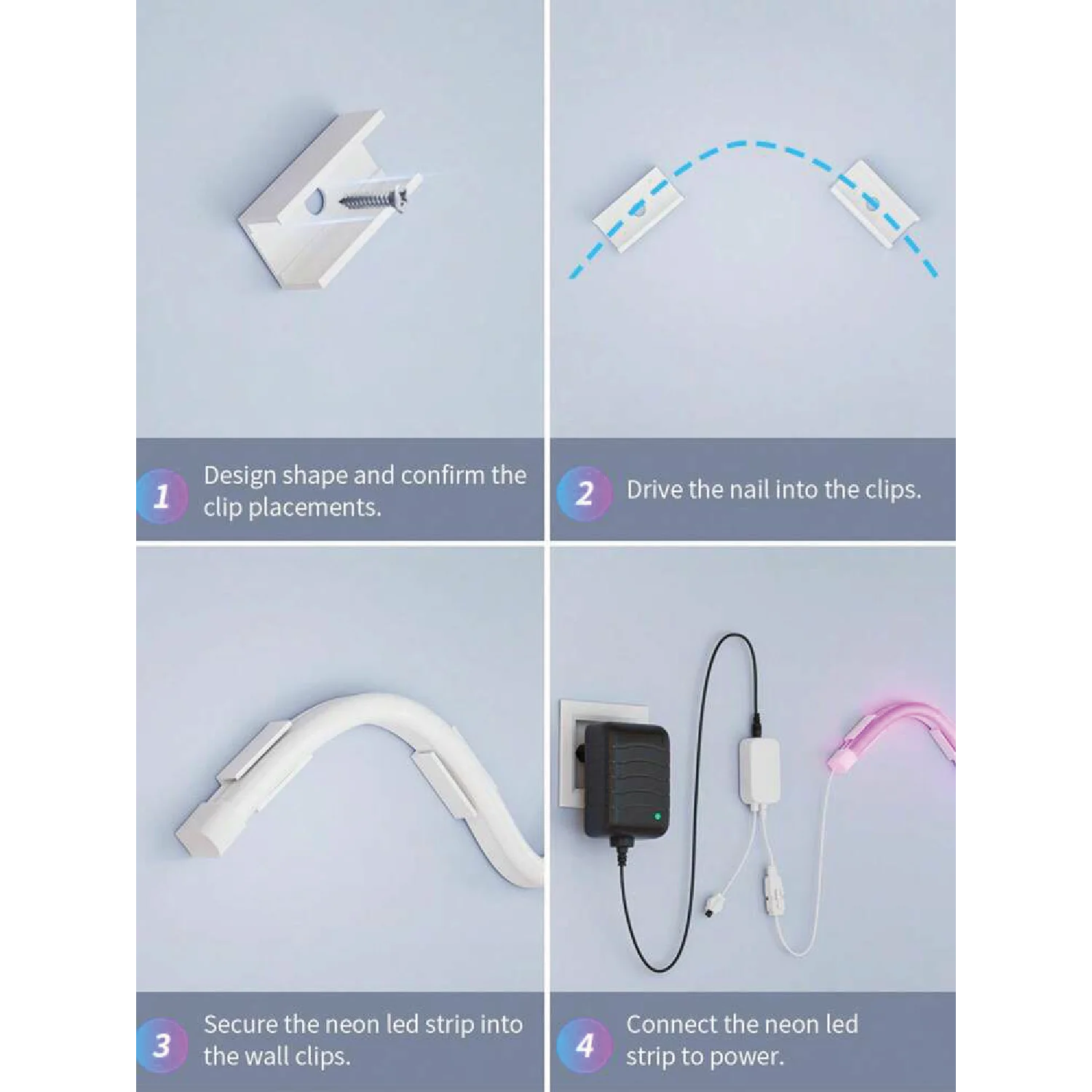 شريط إضاءة ليد مرن بتقنية USB وتزامن موسيقي - إضاءة ذكية 5 متر من الترالايت (RGB Flex Light)