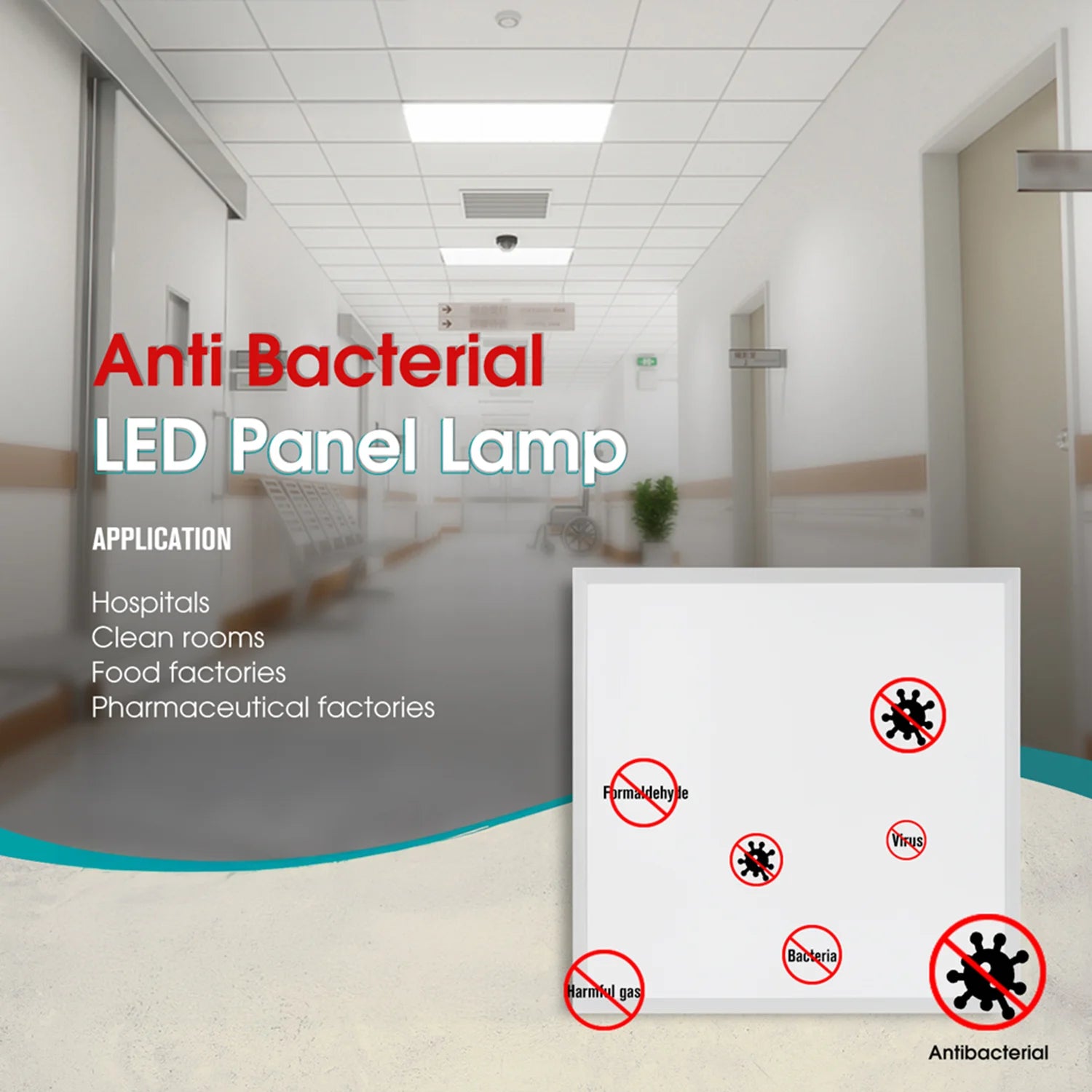 Buy Ultralight Antibacterial LED Panel Light 60x60 40W (WPL-ADV-6060) - Best  from Ultralight