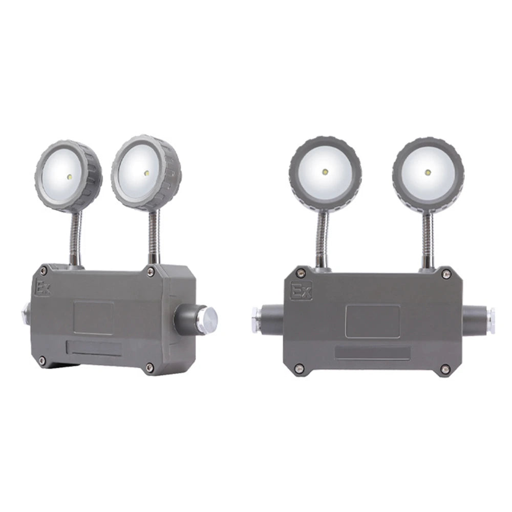 إضاءة طوارئ مقاومة للانفجار من الترالايت – مصابيح مزدوجة ببطارية داخلية وتصنيف IP65 (JY-1009)