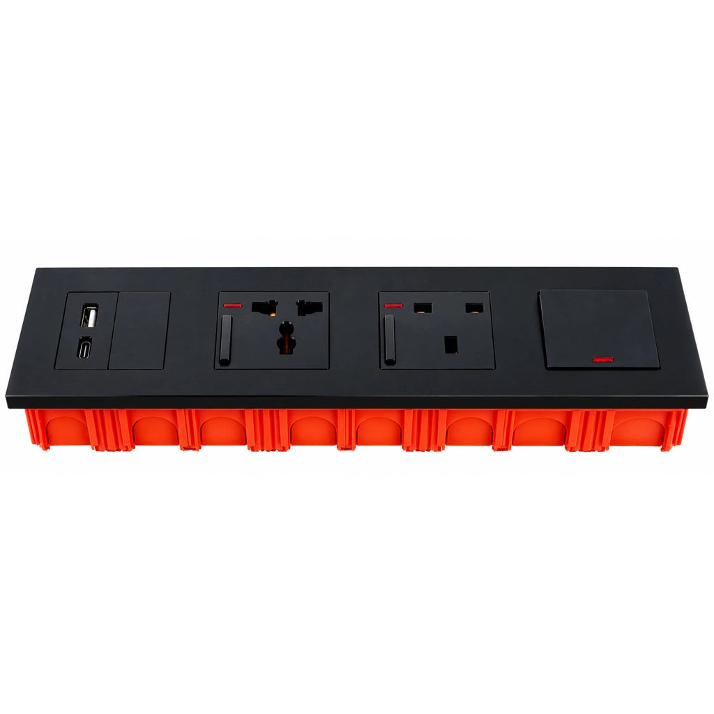 6 Dune Modular Wall Switch & Socket Set – USB & Type-C (F-45A) – 5