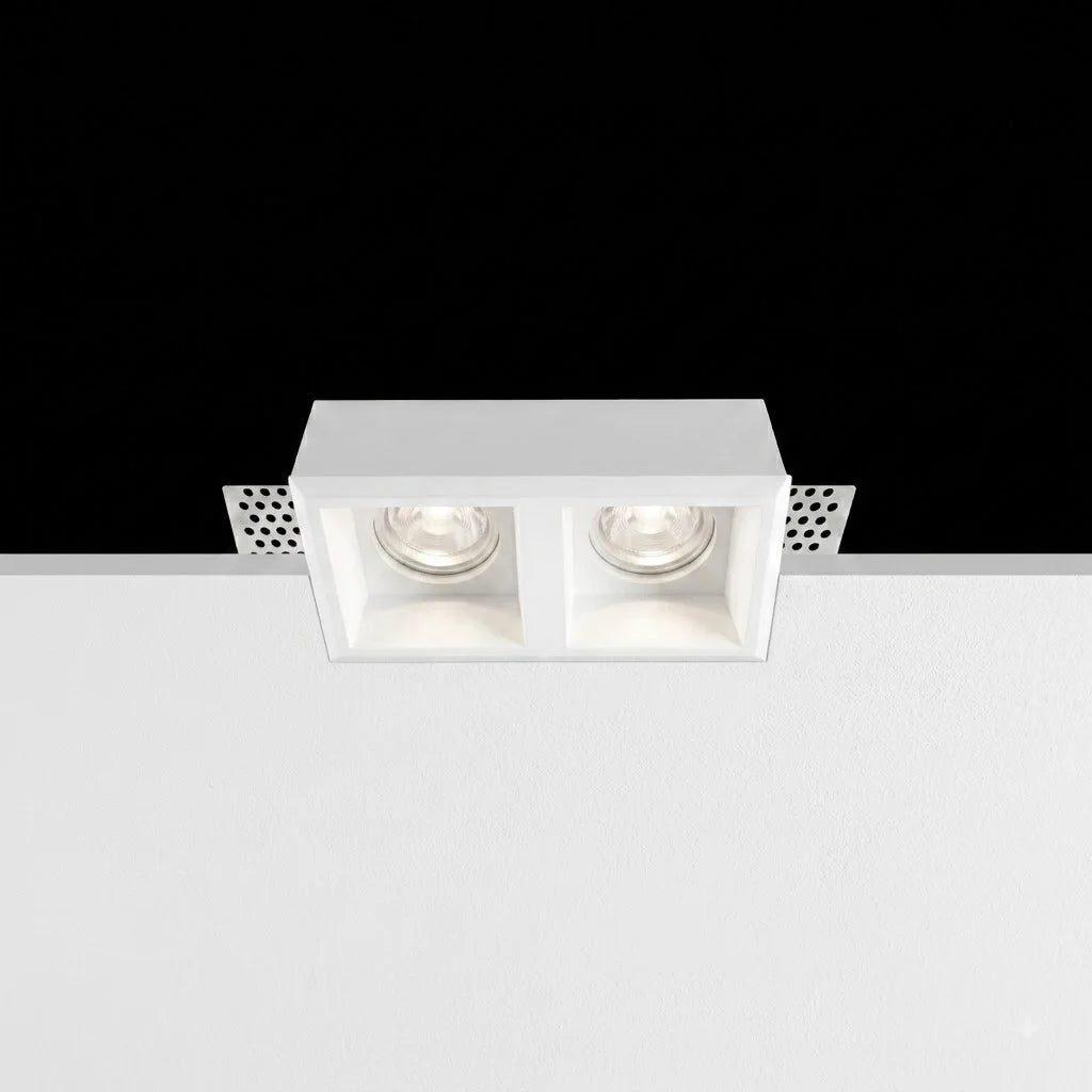 Trimless Gypsum Anti-Glare Dual Spot Light (BRV1310-2-SQ)