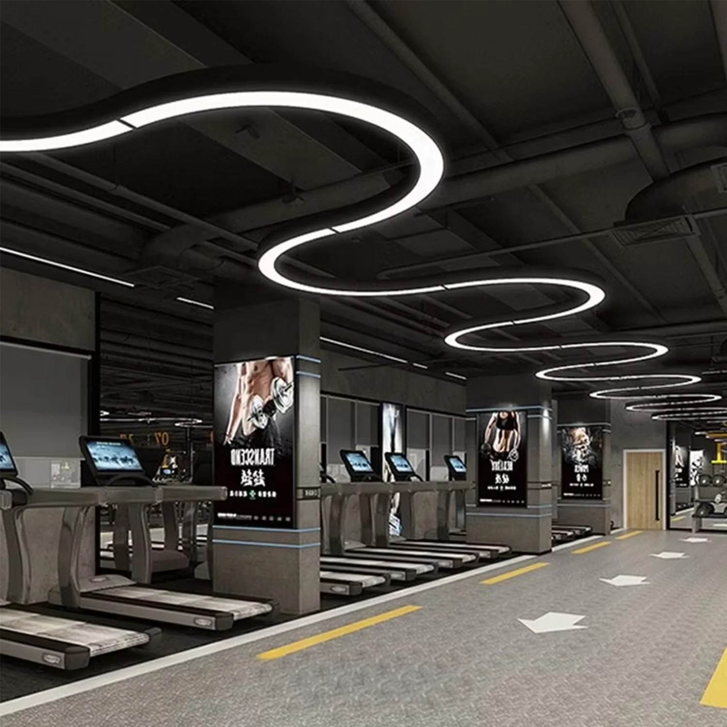 إنارة خطية ليد منحنية قابلة للتوصيل 40 واط (BR6752 Curve)