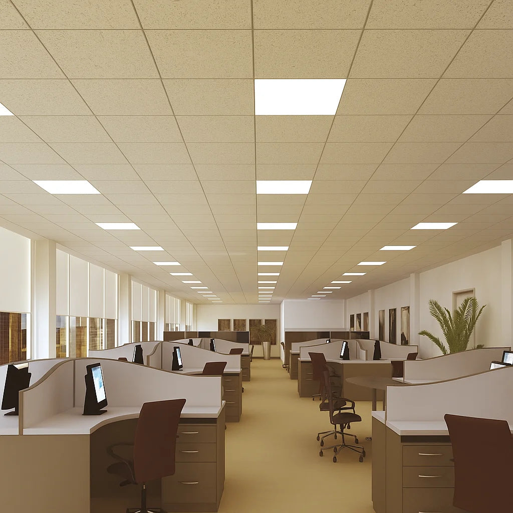 لوحة إنارة ليد 36 واط مناسب للمنازل و المكاتب – إضاءة بيضاء أو دافئة - تصميم نحيف للسقف (SH-PL66HT)