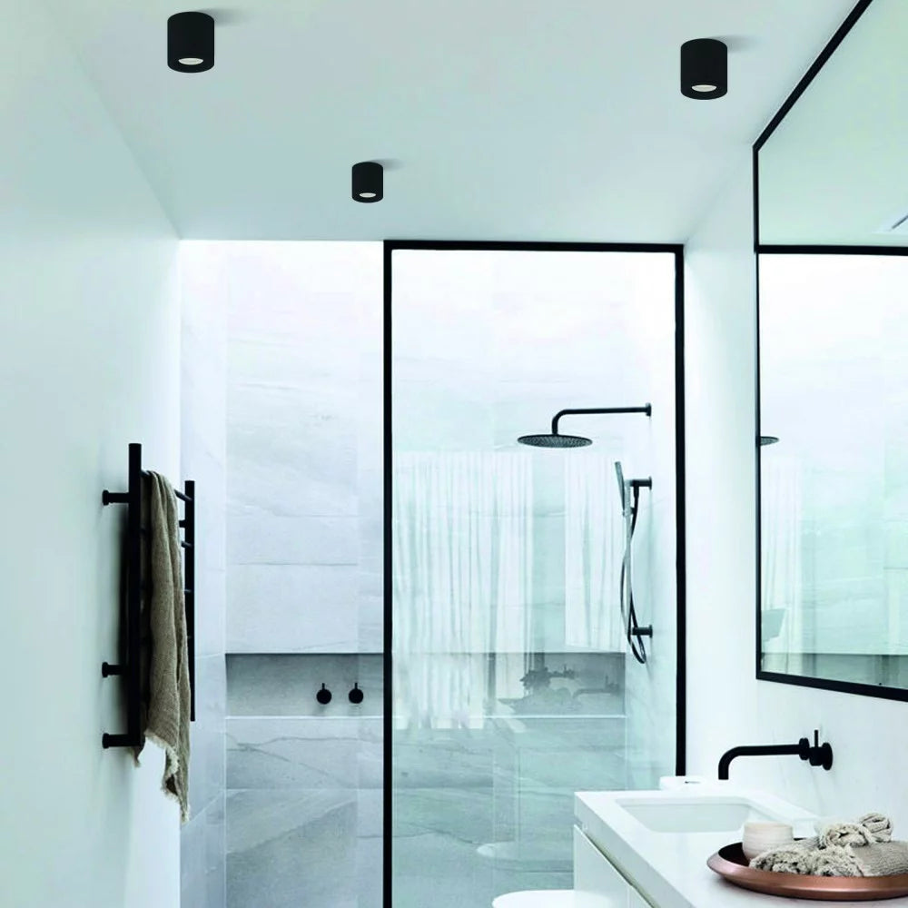 كشاف سقفي كلاسيكي (BZ201) – إضاءة داخلية سطحية بقاعدة لمبة AR111 – لون أبيض أو أسود