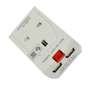 USB الترا لايت توصيلة فيش كهربائي مع مدخلين (AU010) 