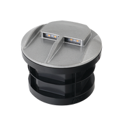 A modern ground recessed lighting fixture with dual-sided illumination, designed for outdoor use.
