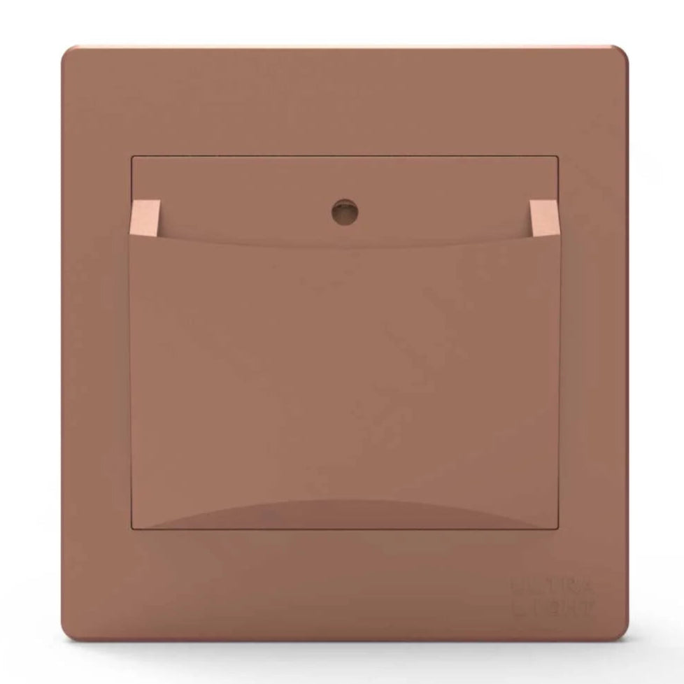 Brown leather wallet with a pocket on a white background