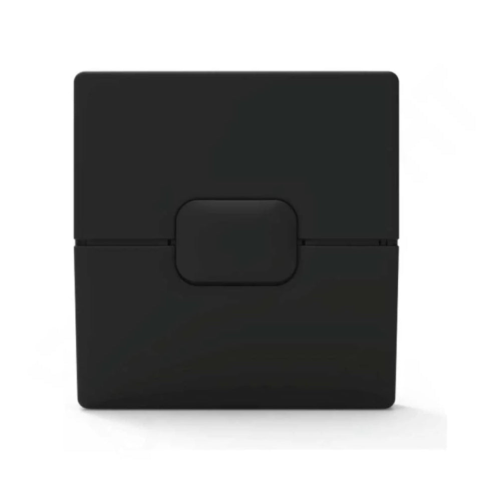 Black square object with a smaller black square inside on a white background