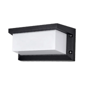 Ultralight LED Wall Sconce (BD3112) with modern black frame and white diffuser for indoor and outdoor lighting.