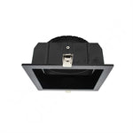 Black ceiling light fixture on a white background