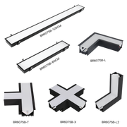 الترا لايت إنارة خطية داخل الجدار لون اسود قابلة للتوصيل (BR6075B)