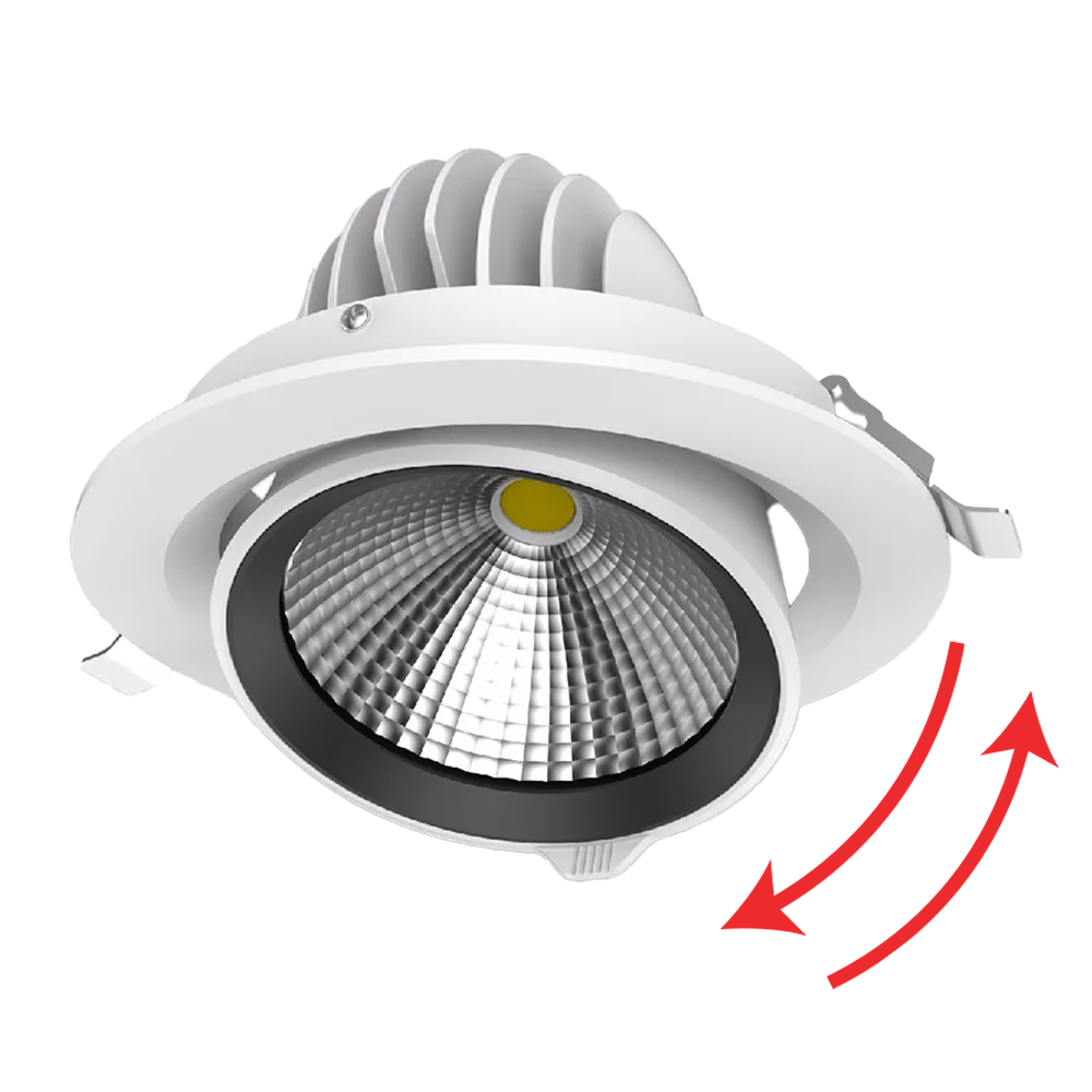 سبوت لايت سقفي مدمج قابل للتوجيه من الترالايت (BR6244) | إضاءة داخلية قوية بقدرة 45 واط