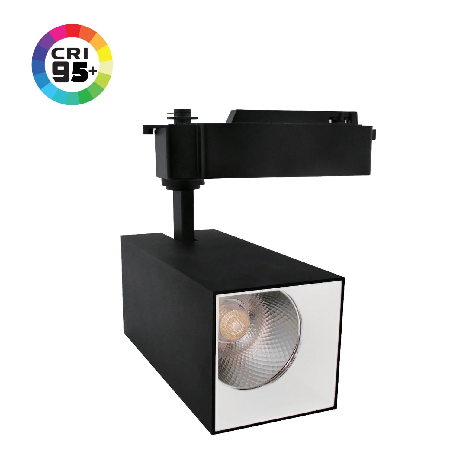 Ultralight Track Light CRI95 (BR805SQ) black square LED track light with high color accuracy and modern sleek design.