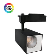Ultralight Track Light CRI95 (BR805SQ) black square LED track light with high color accuracy and modern sleek design.