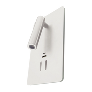 White electronic device with a small screen and buttons on a white background