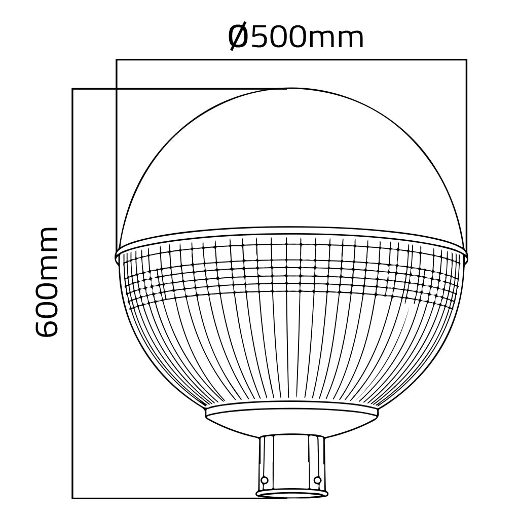 Ultralight Classic Spherical Pole Head E40 (FYL0074)