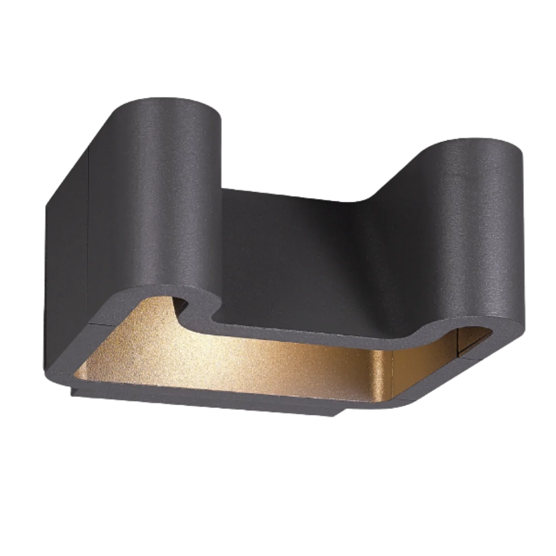 كشاف جداري خارجي عصري 15 واط (H1111) – هيكل ألمنيوم جرافيتي مقاوم للماء IP54