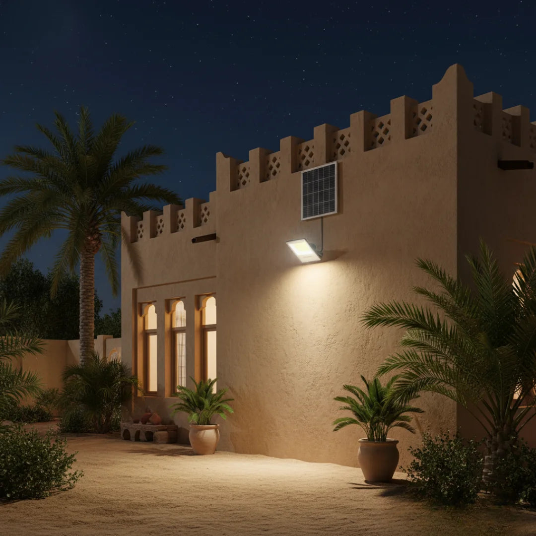 كشاف شمسي ليد بقدرة 30 واط (SFL-30W) - بطارية ليثيوم قوية ومقاوم للماء IP65