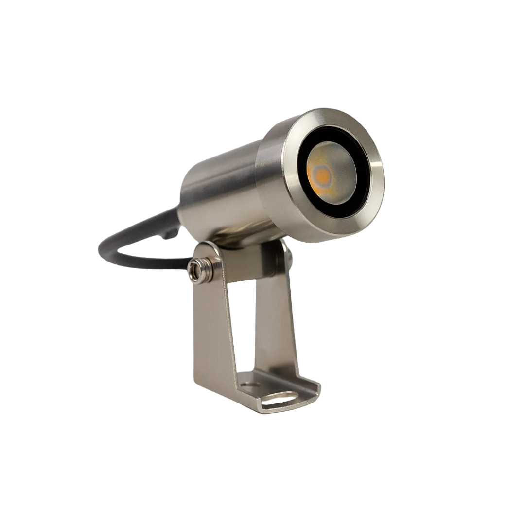 Metallic spotlight on a white background