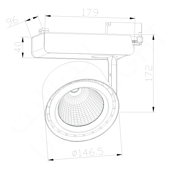Buy Ultralight Track Light 40W Fixture for Home & Commercial Use (MHT8598) - Best  from Ultralight