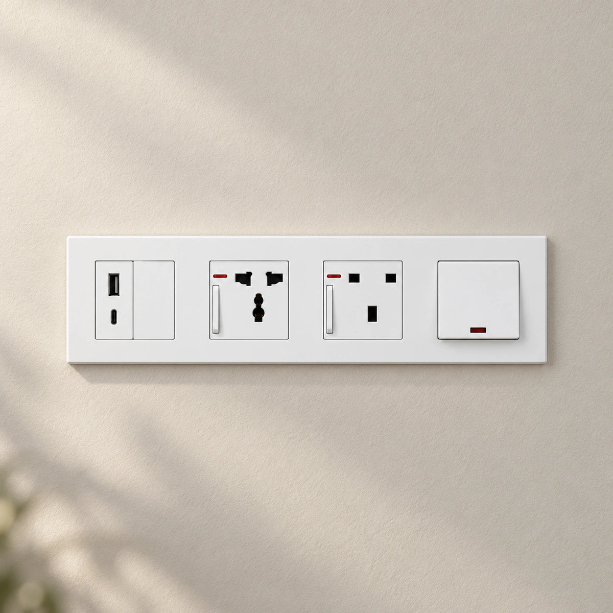 6 Dune Modular Wall Switch & Socket Set – USB & Type-C (F-45A) – 4