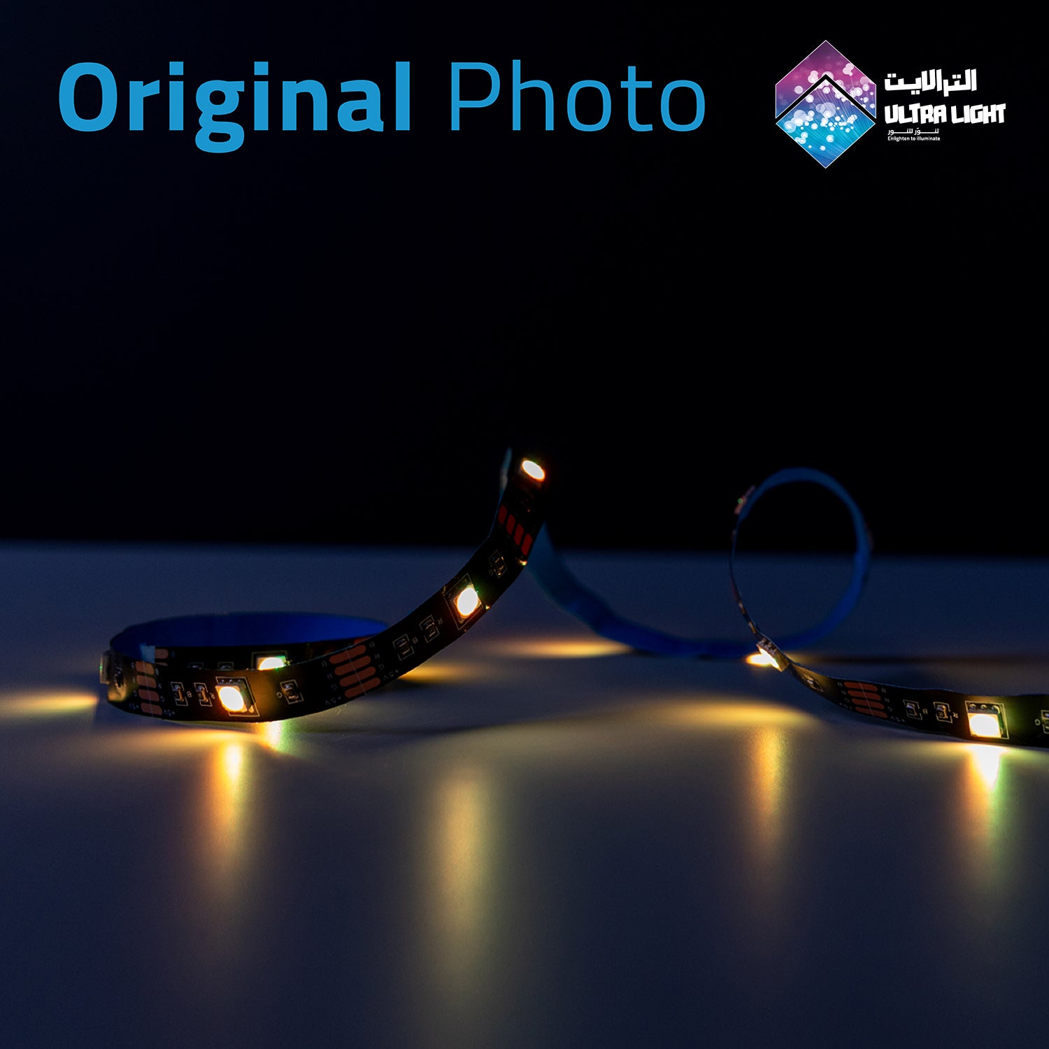 شريط إضاءة ليد خلفية للتلفاز مع تزامن الألوان مع الصوت (LED-5050-24P)