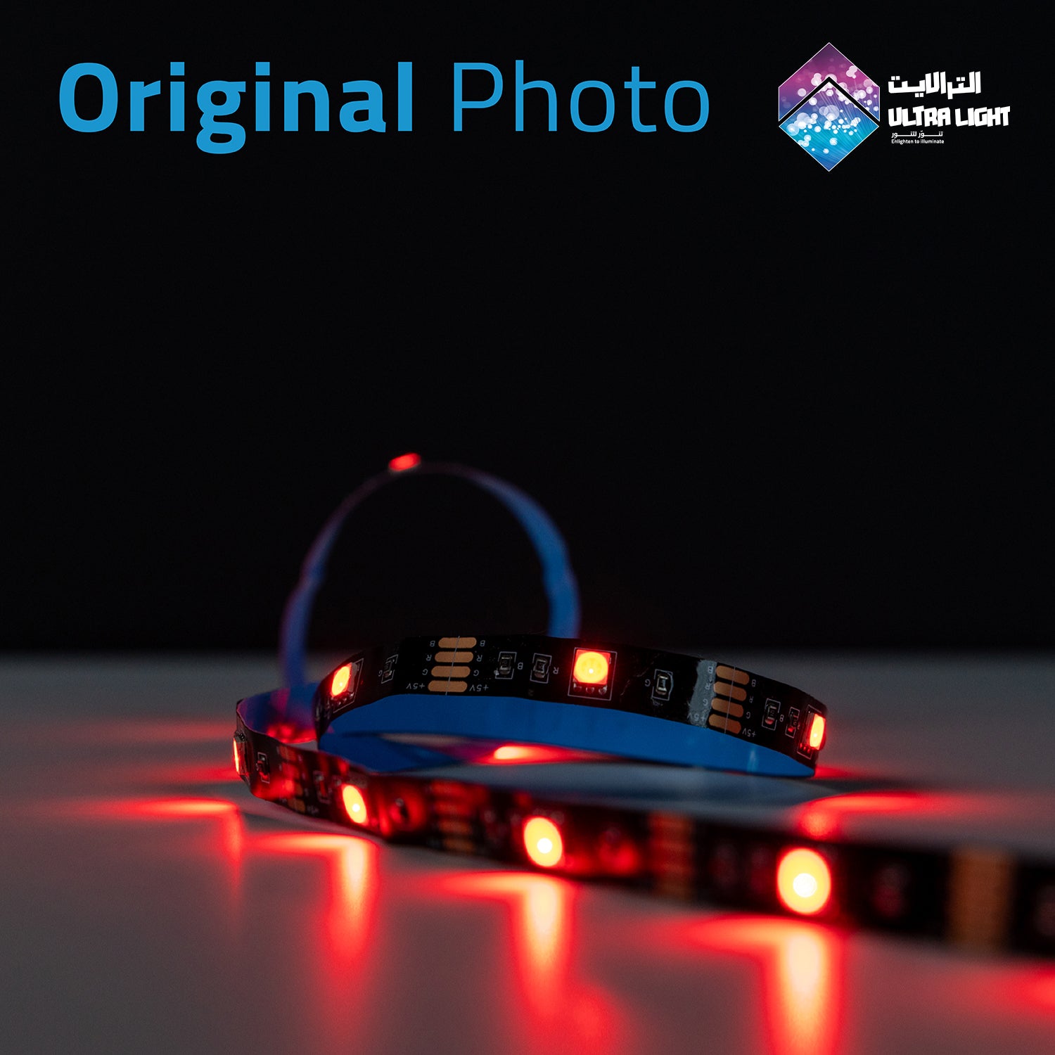 شريط إضاءة ليد خلفية للتلفاز مع تزامن الألوان مع الصوت (LED-5050-24P)