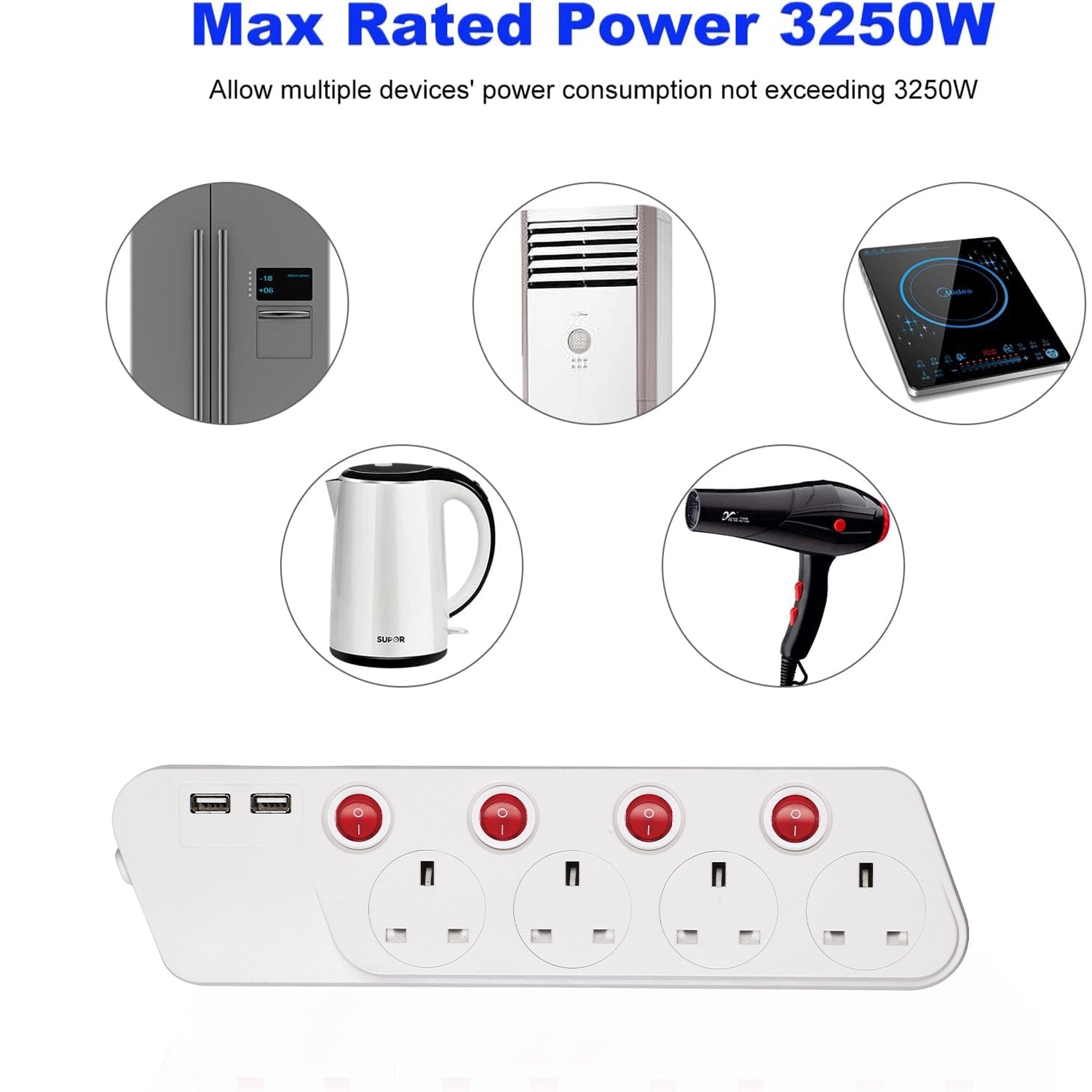 توصيلة كهربائية ٥ متر من الترا لايت (SU154-USB)