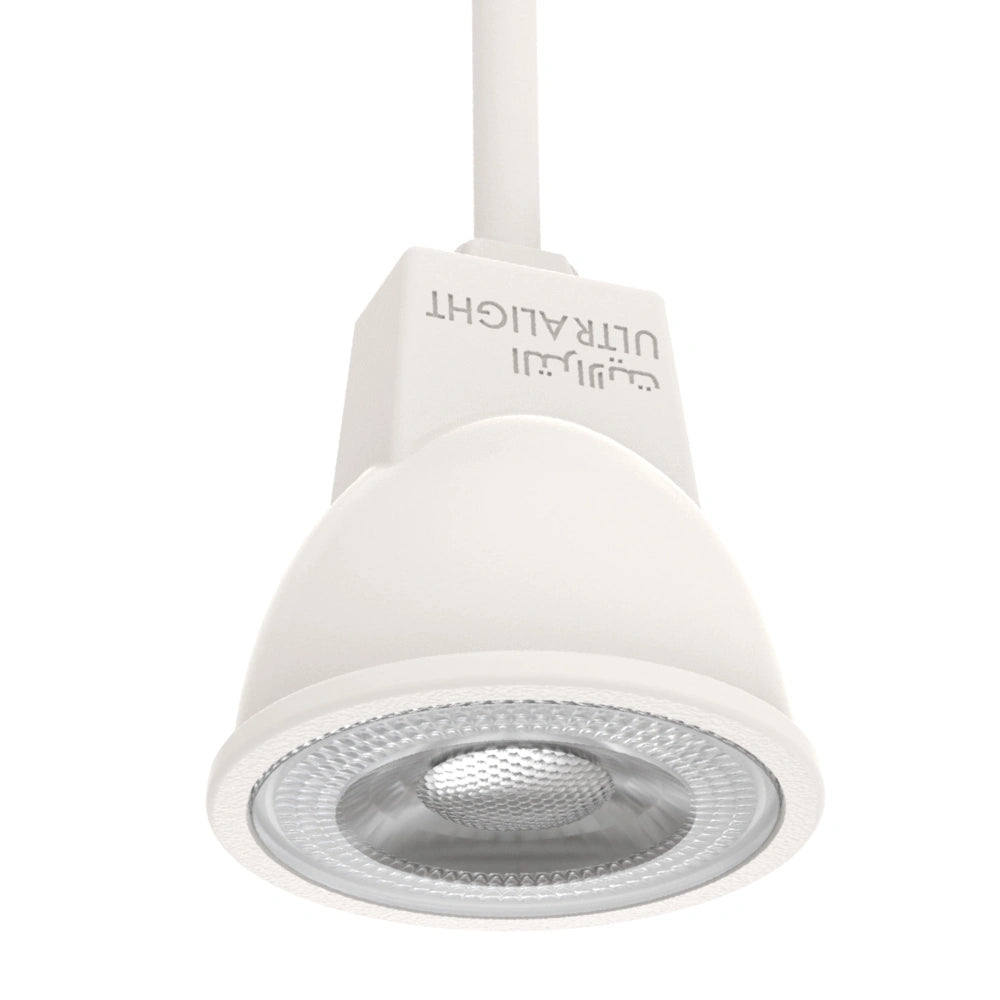 White LED light bulb on a white background