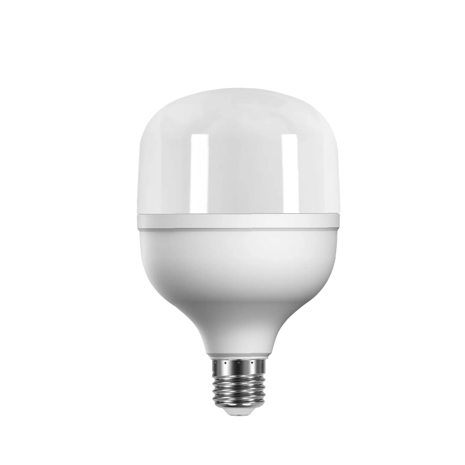 White LED light bulb on a white background