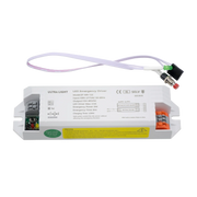 LED emergency driver with label on a white background