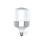 White LED light bulb on a white background