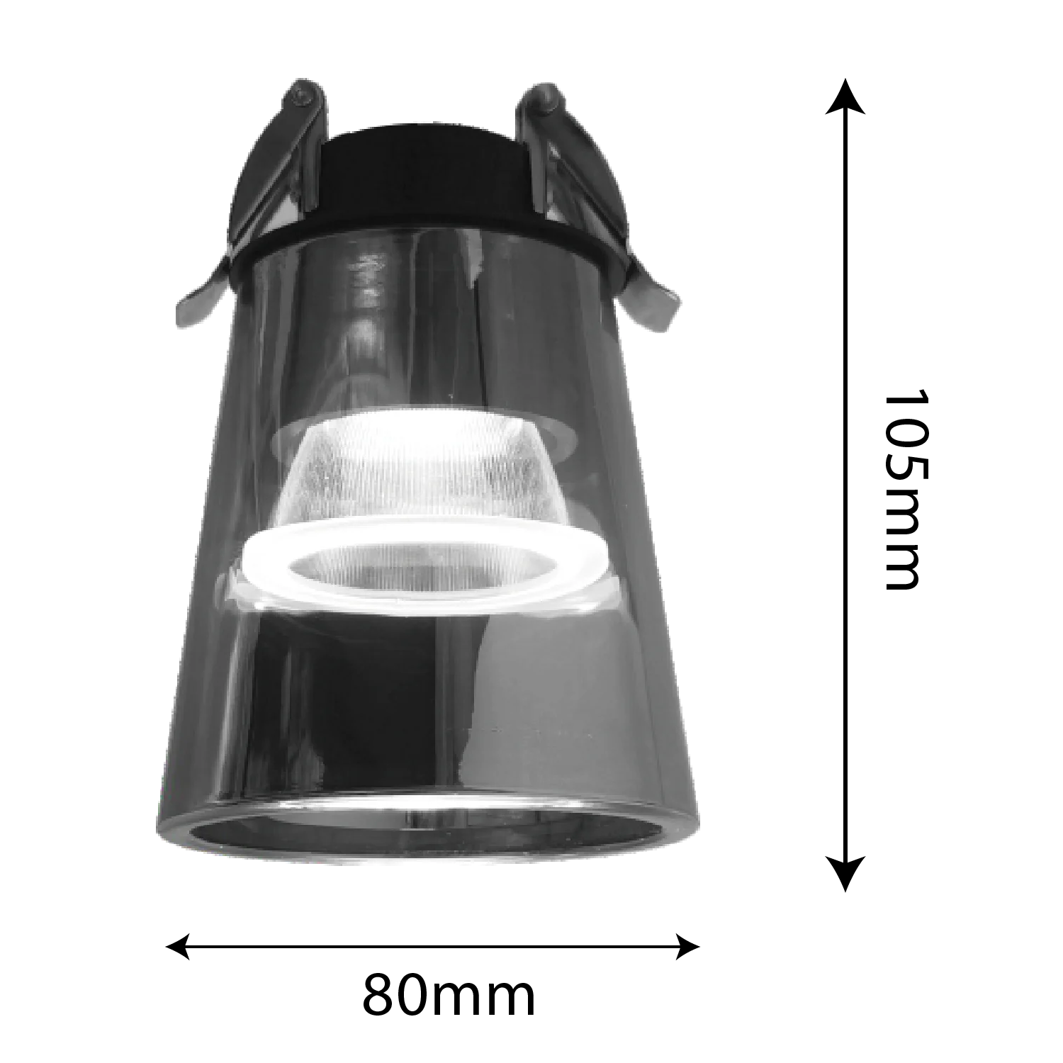  إنارة داون لايت ليد داخلي من الترالايت – قوة 10واط بهيكل زجاجي وشريحة أوسرام (BR4066)