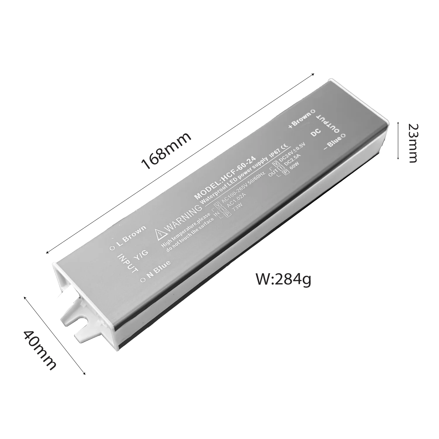 مزود طاقة ضد الماء الترالايت 60 واط 24V (HCF-60-24)